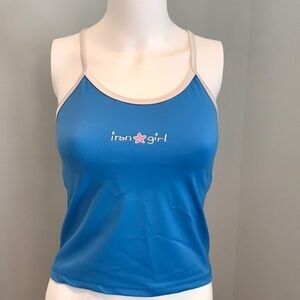 Iron Girl Ironman, workout top, size small. EUC